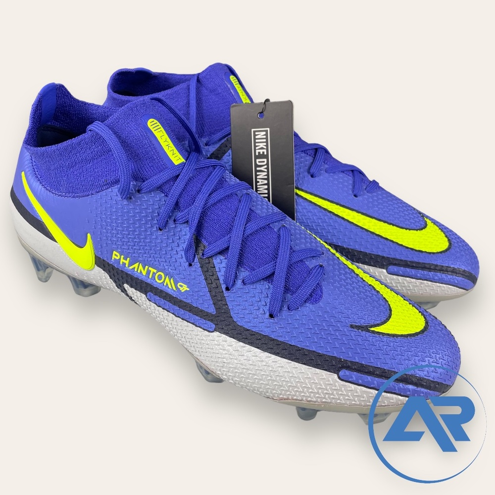 Nike Phantom GT2 Elite DF FG Men's Size 9 Sapphire Volt Grey Fog CZ9889-570